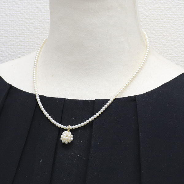 K18YG 淡水 真珠/パール ペンダントネックレス 径約 3.3mm