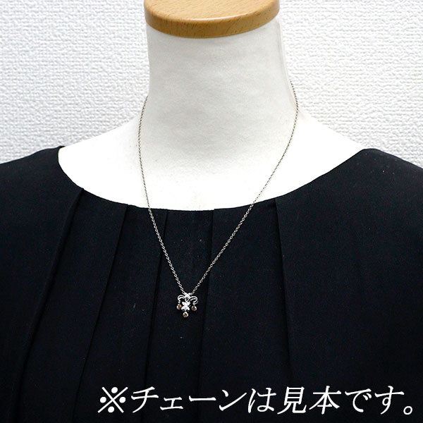 K18WG ダイヤモンド ペンダントトップ 0.37ct アンティークレース