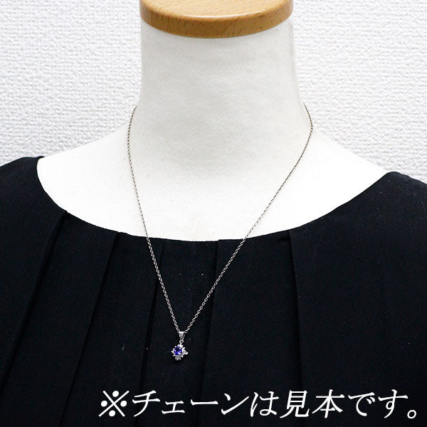 Pt900 サファイア ダイヤモンド ペンダントトップ