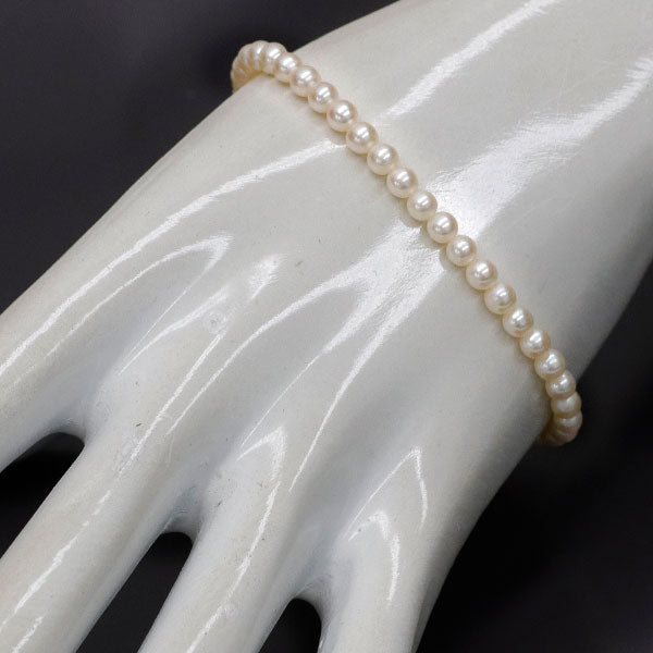 田崎真珠 K18WG アコヤベビーパール ブレスレット 径約3.9-4.2mm