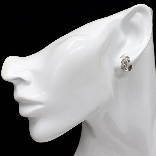 K18WG ダイヤモンド イヤリング 1.00ct  フープ パヴェ
