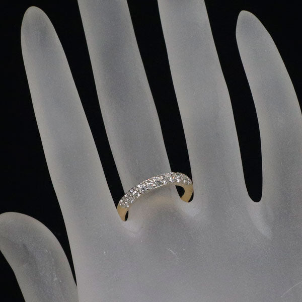 ポンテヴェキオ K18YG/WG ダイヤモンド リング 0.53ct ヴィンテージ刻印