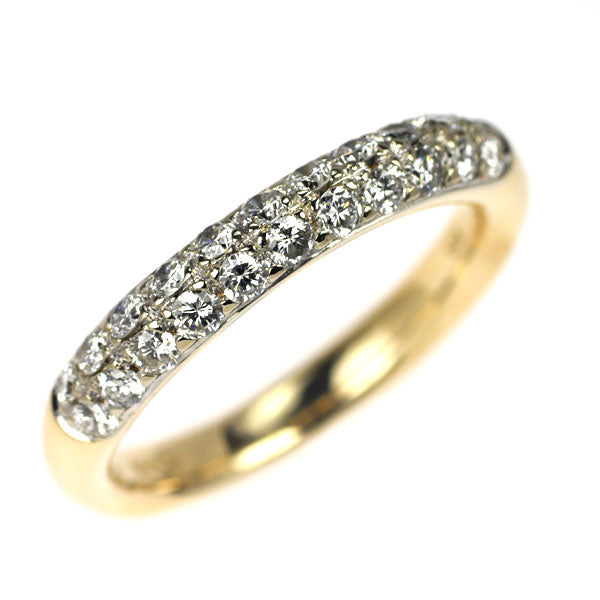 ポンテヴェキオ K18YG/WG ダイヤモンド リング 0.53ct ヴィンテージ刻印