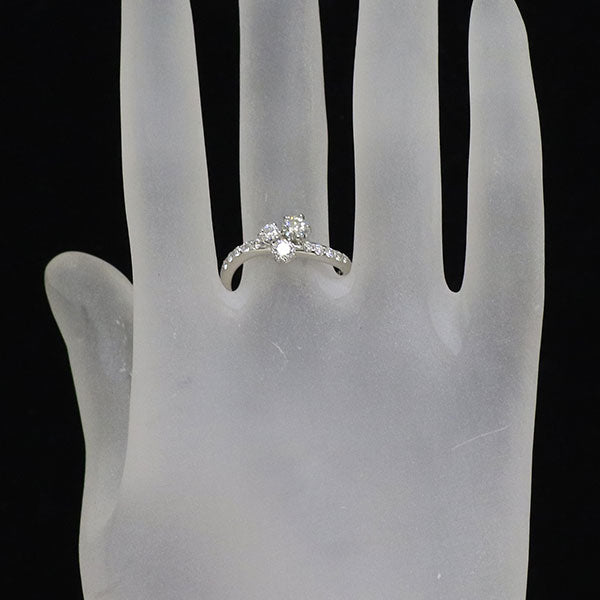 ローズスティング Pt900 ダイヤモンド リング 0.51ct D0.18ct