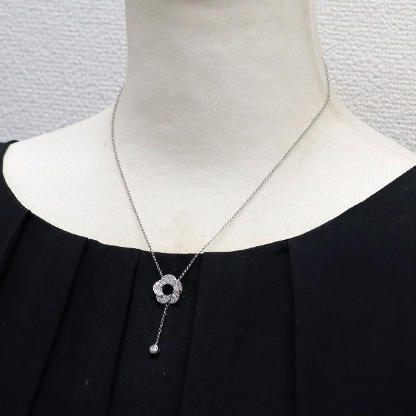Pt900/Pt850 ダイヤモンド ペンダントネックレス 0.40ct フラワー