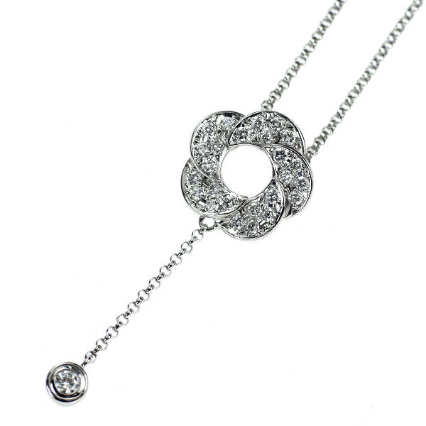 Pt900/Pt850 ダイヤモンド ペンダントネックレス 0.40ct フラワー