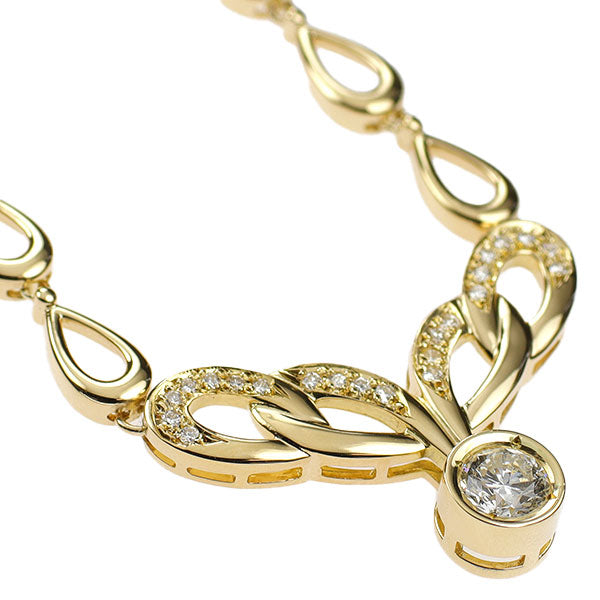 K18YG ダイヤモンド ペンダントネックレス 0.532ct D0.17ct