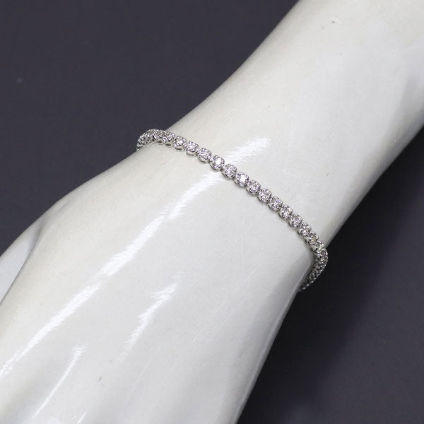 K18WG ダイヤモンド テニス ブレスレット 1.50ct