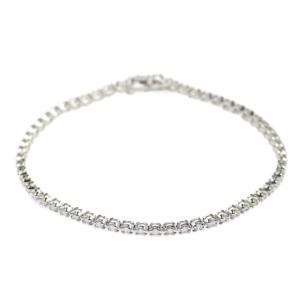 K18WG ダイヤモンド テニス ブレスレット 1.50ct
