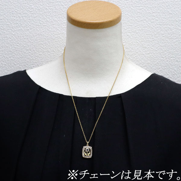 K18YG サファイア ダイヤモンド ペンダントトップ 0.14ct D0.56ct