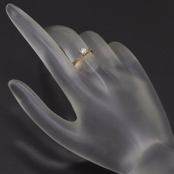 杢目金屋 K18YG/WG/PG/SV ダイヤモンド トリートグリーンダイヤ リング 0.258ct F SI2 EXHC TGD0.02ct