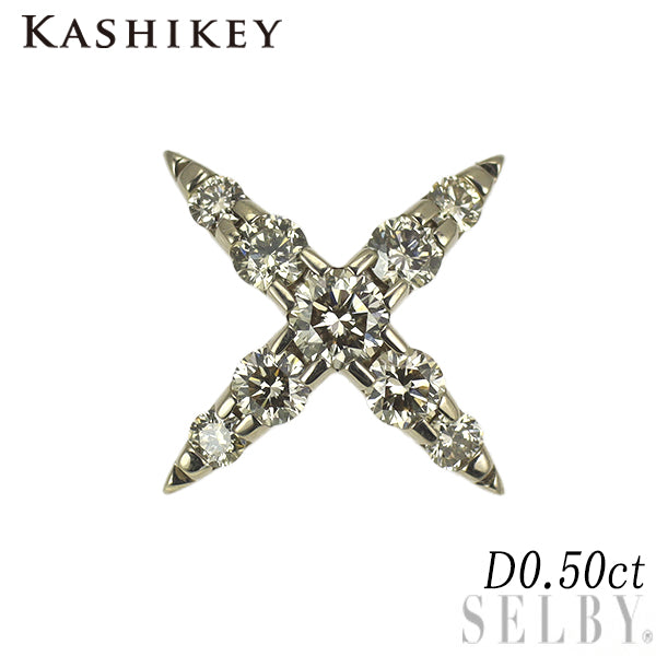 カシケイ K18BG ダイヤモンド ブローチ 0.50ct ネイキッド