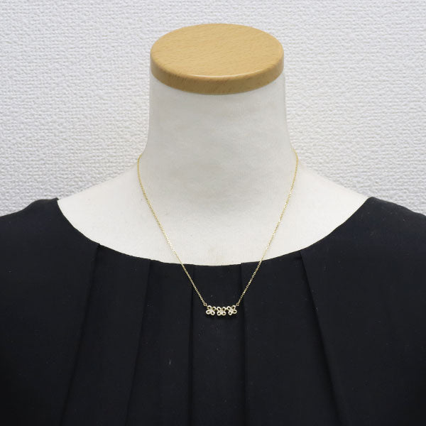 ペルリータミキモト K18YG ダイヤモンド ペンダントネックレス 0.04ct フラワー