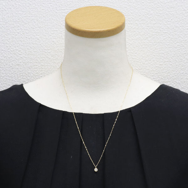 アガット K18YG ダイヤモンド ペンダントネックレス 0.2ct