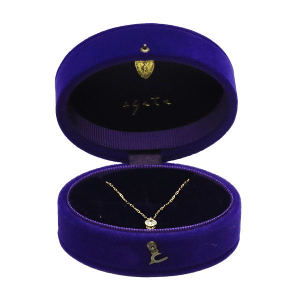 アガット K18YG ダイヤモンド ペンダントネックレス 0.2ct