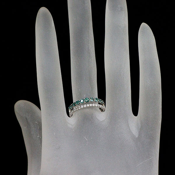 新品 希少 Pt950 アレキサンドライト ダイヤモンド リング 0.42ct D0.16ct【エスコレ】