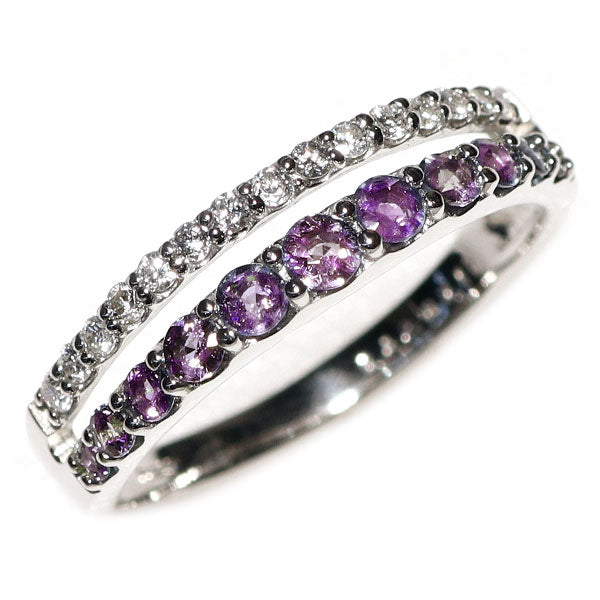 新品 希少 Pt950 アレキサンドライト ダイヤモンド リング 0.42ct D0.16ct【エスコレ】