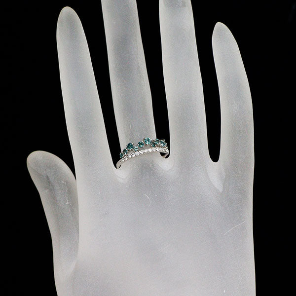 新品 希少 Pt950 アレキサンドライト ダイヤモンド リング 0.36ct D0.16ct 【エスコレ】