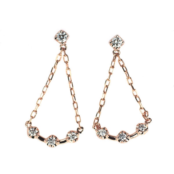 K18PG ダイヤモンド ピアス