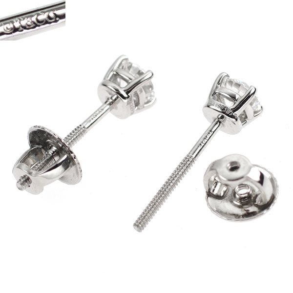 ティファニー Pt950 ダイヤモンド ピアス 0.427ct E VS1 EXHC スタッド