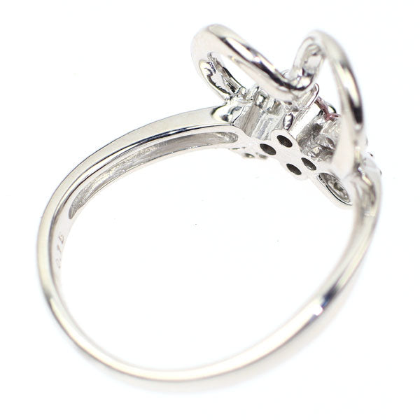 K18WG 天然ピンクダイヤモンド リング PD0.15ct D0.06ct フラワー