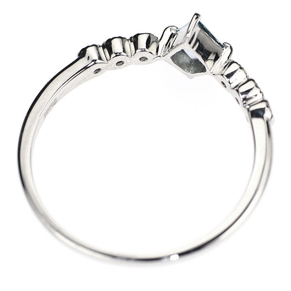 新品 Pt950 タンザニア産 ブルーコーネルピン ダイヤモンド リング 0.187ct D0.04ct レアストーン【エスコレ】