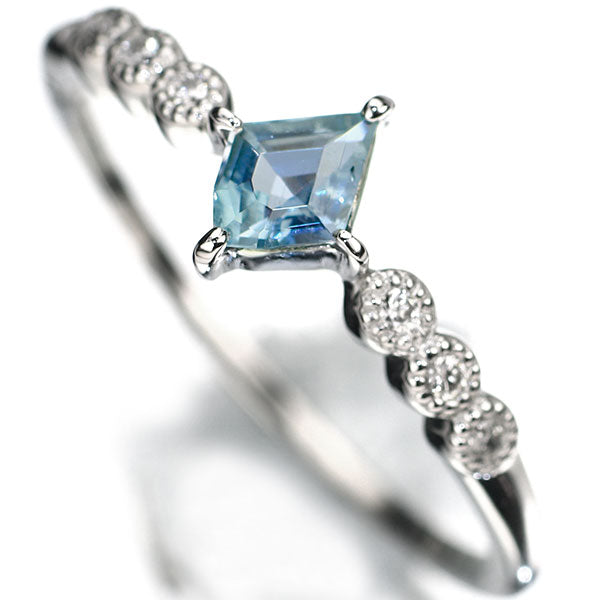 新品 Pt950 タンザニア産 ブルーコーネルピン ダイヤモンド リング 0.187ct D0.04ct レアストーン【エスコレ】