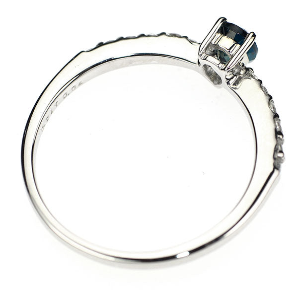 新品 Pt950 マダガスカル産 サファリン ダイヤモンド リング 0.217ct D0.04ct レアストーン【エスコレ】