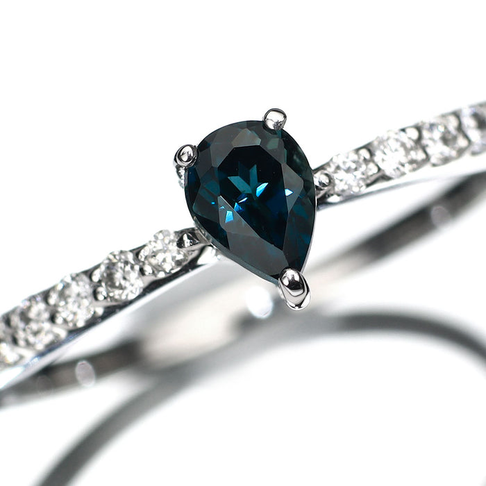 新品 Pt950 マダガスカル産 サファリン ダイヤモンド リング 0.217ct D0.04ct レアストーン【エスコレ】