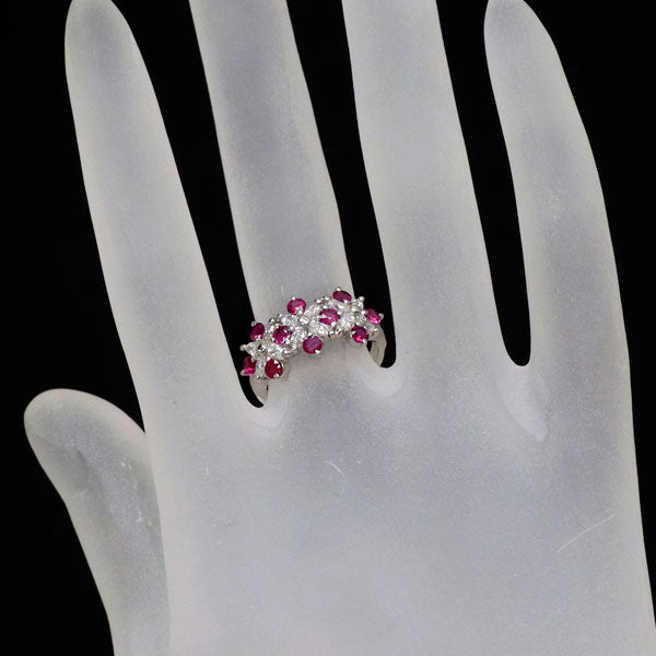 Pt900 ルビー ダイヤモンド リング 0.77ct D0.52ct — セルビー