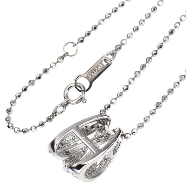Pt ダイヤモンド ペンダントネックレス 0.73ct フラワー