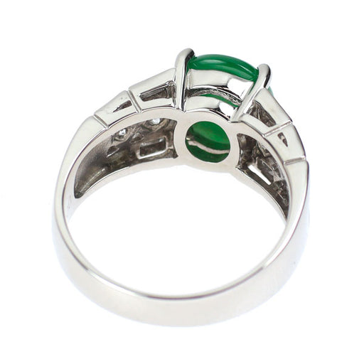 Pt900 翡翠 ダイヤモンド リング 2.71ct D0.52ct — セルビーオンライン