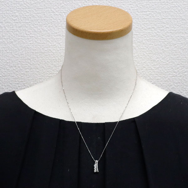 セイコー K18WG ダイヤモンド ペンダントネックレス 0.35ct — セルビー