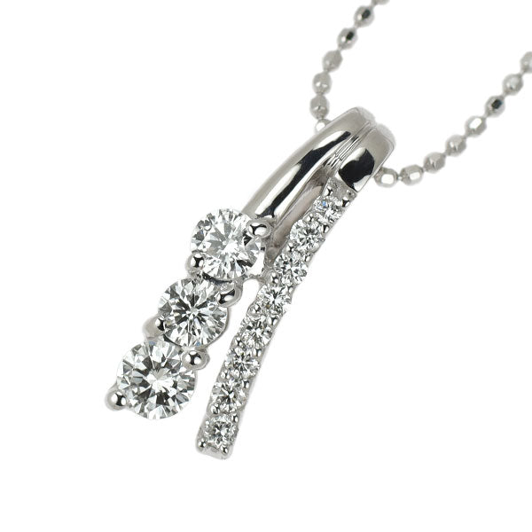 セイコー K18WG ダイヤモンド ペンダントネックレス 0.35ct