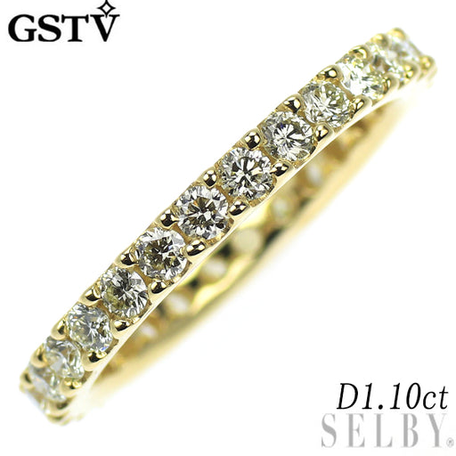 GSTV K18YG ダイヤモンド リング 1.10ct フルエタニティ — セルビー