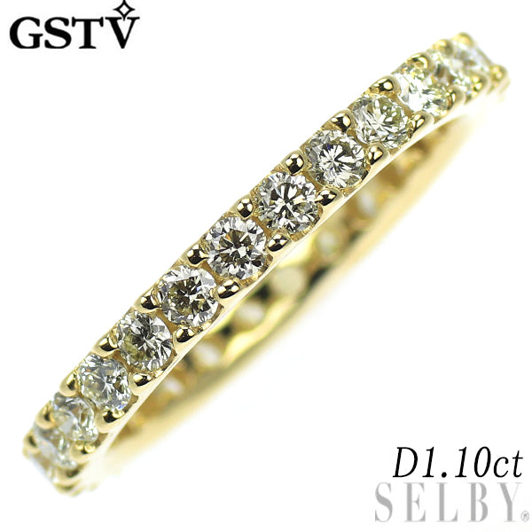 GSTV K18YG ダイヤモンド リング 1.10ct フルエタニティ