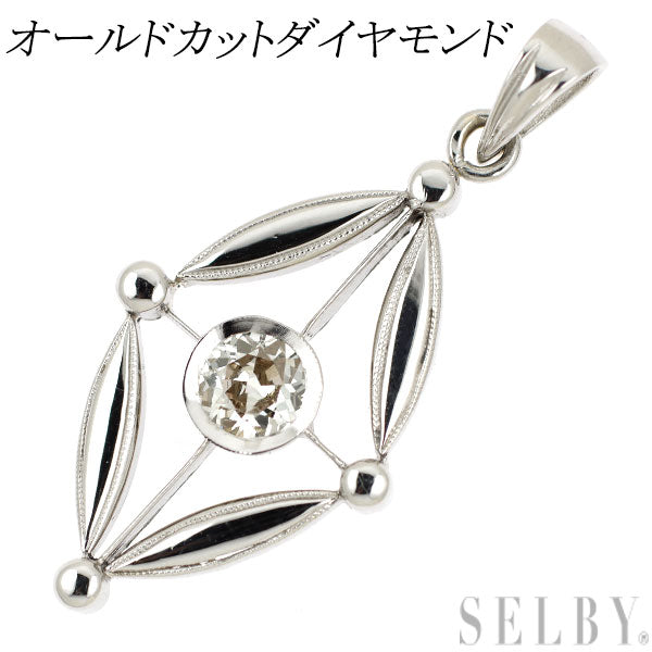 Pt700/ Pt850 オールドカット ダイヤモンド ペンダントトップ ヴィンテージ製品【ヒスコレ】
