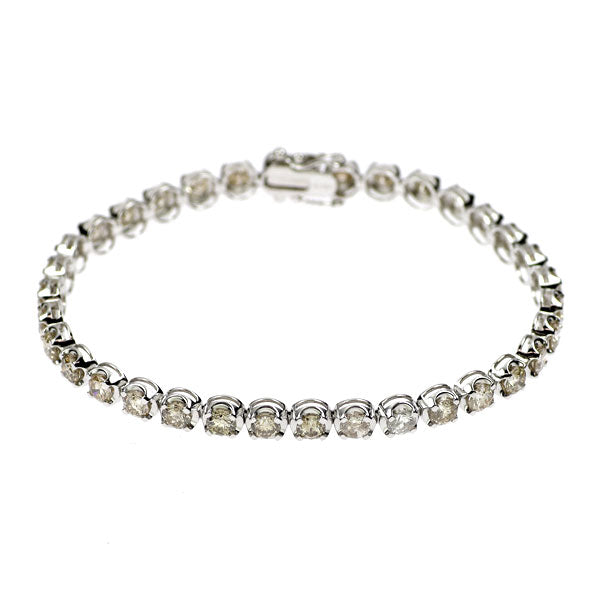 K18WG ダイヤモンド ブレスレット 7.00ct テニス