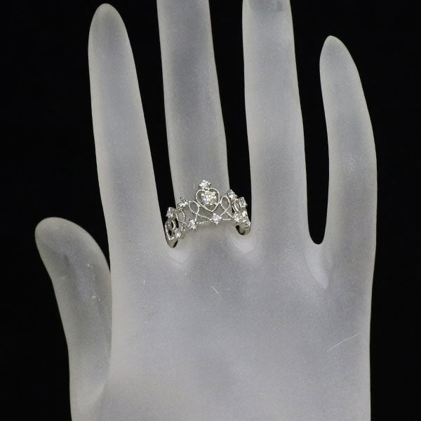 Pt900 ダイヤモンド リング 0.58ct ティアラ アンティークレース