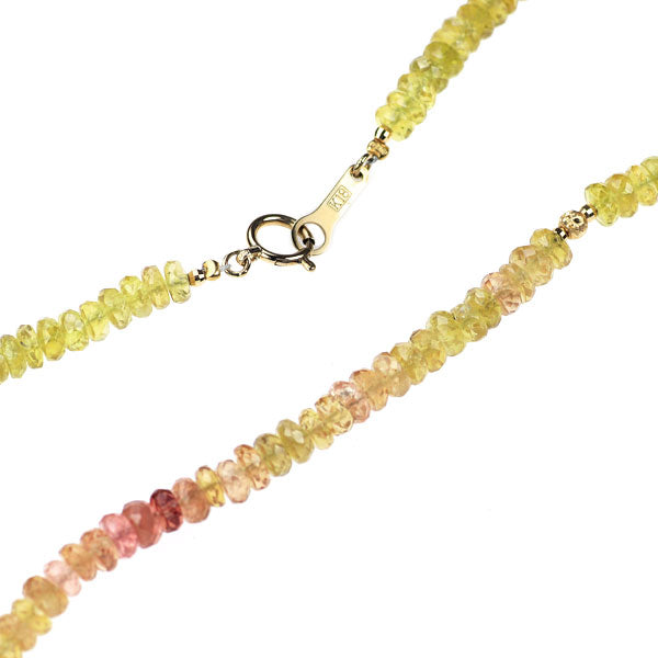 K18YG カラートルマリン ネックレス 75.00ct