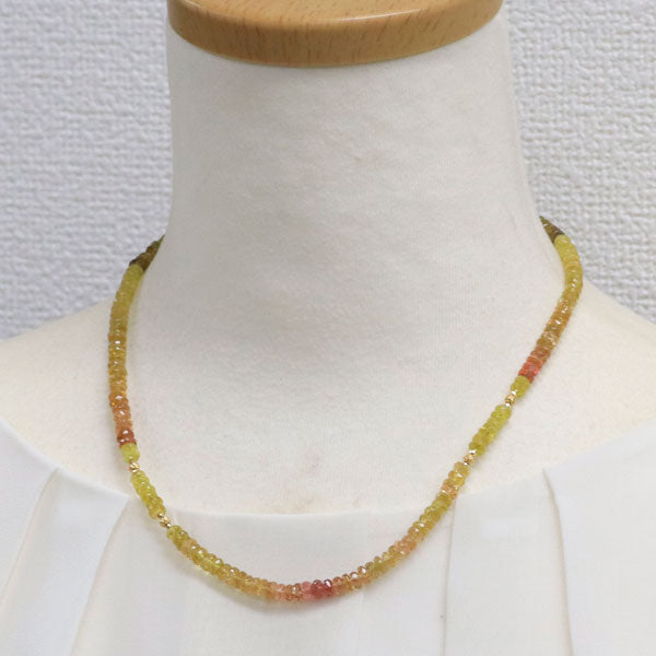 K18YG カラートルマリン ネックレス 75.00ct
