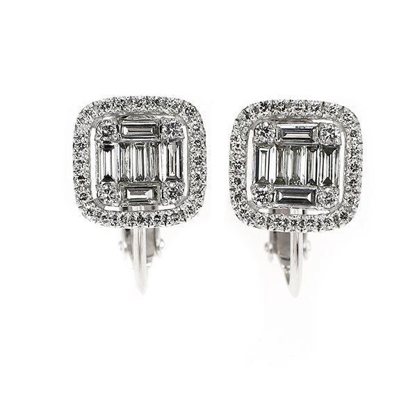 K18WG ダイヤモンド イヤリング 0.74ct
