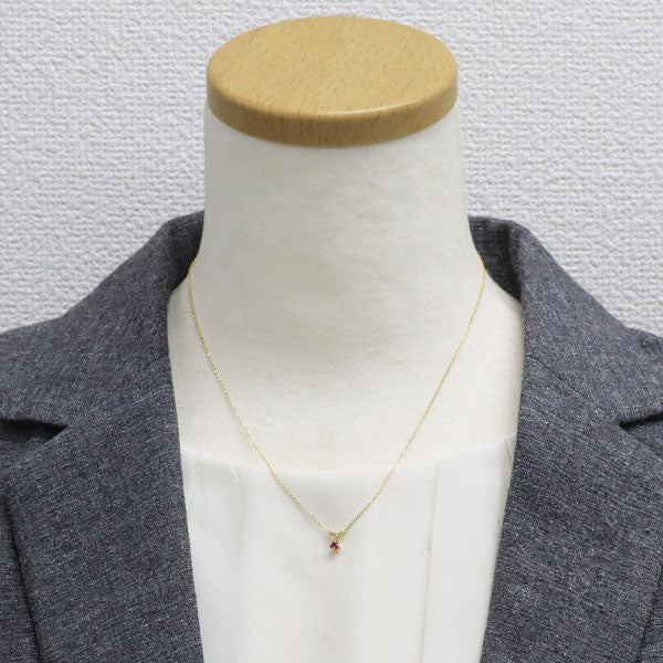 ヴァンドーム青山 K18YG ルビー ダイヤモンド ペンダントネックレス