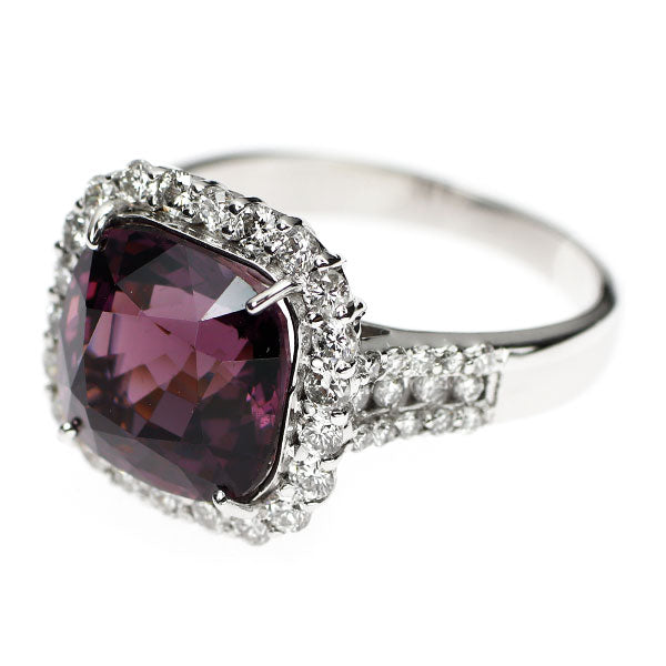 K18WG スピネル ダイヤモンド リング 5.70ct D0.77ct