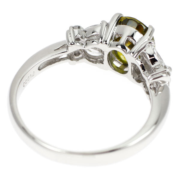 Pt900 スフェーン ダイヤモンド リング 1.490ct D0.33ct