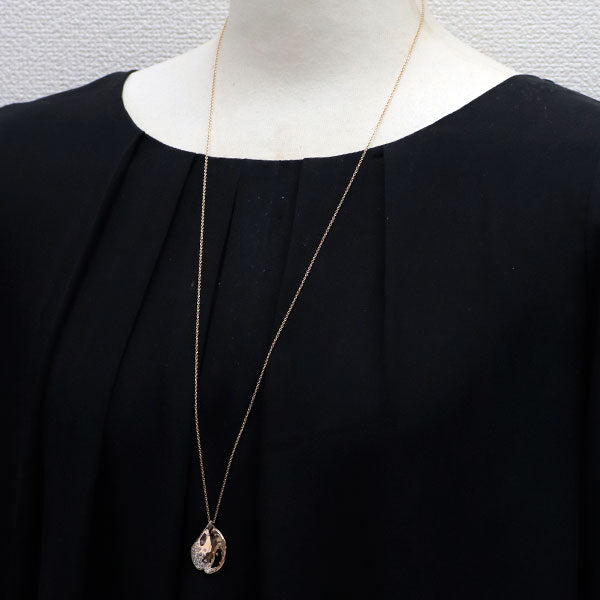 ミキモト K18PG ダイヤモンド ペンダントネックレス 0.36ct