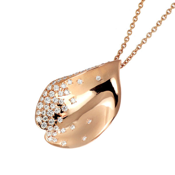 ミキモト K18PG ダイヤモンド ペンダントネックレス 0.36ct