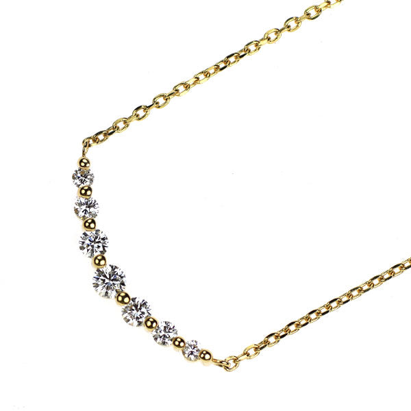 ヴァンドーム青山 K18YG ダイヤモンド ペンダントネックレス 0.17ct リュ―ル