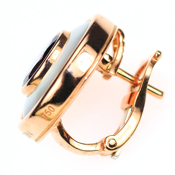 モーブッサン K18WG/PG ガーネット シェル ピアス兼イヤリング 《セルビー銀座店》【中古】