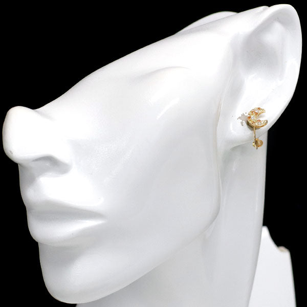 K18YG マルチカラーサファイア イヤリング 0.38ct 月